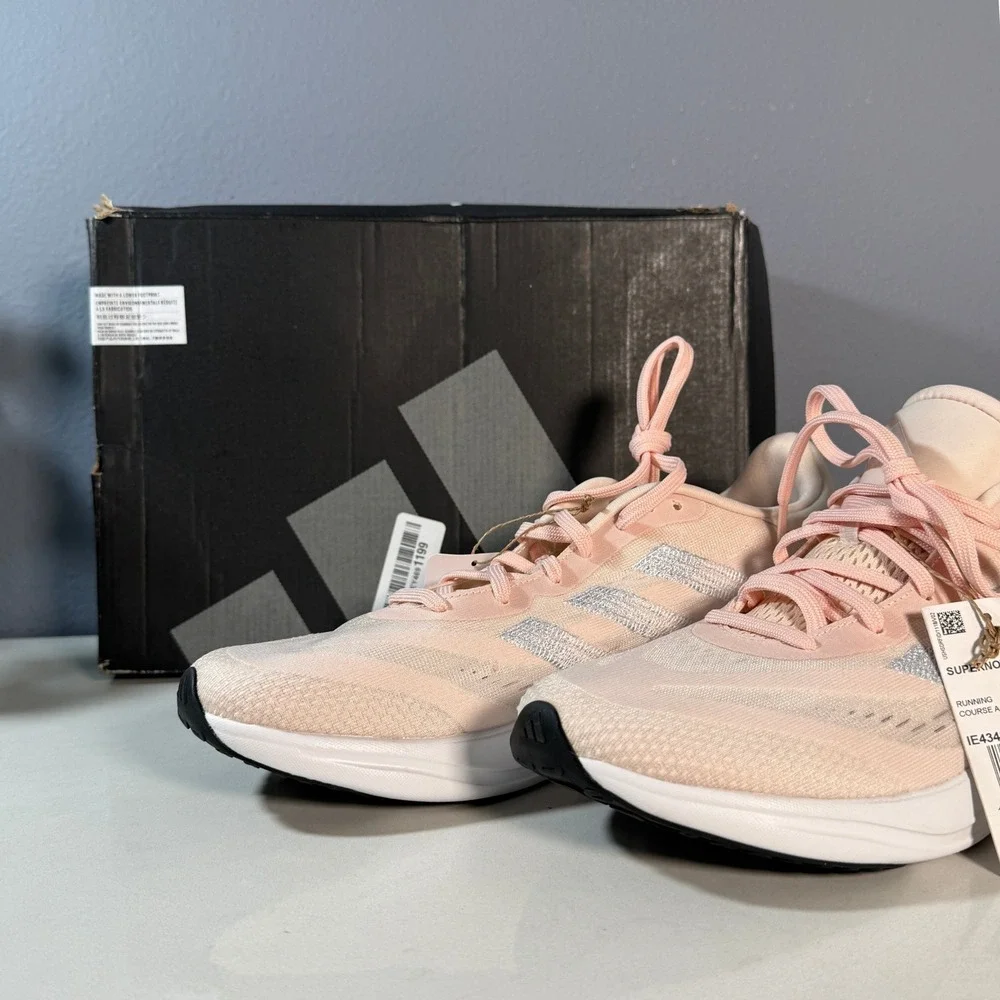 Adidas Supernova 3 Women Running Shoes Pink Silver Sz 10.5 IE4342